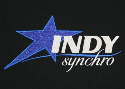 Embroidery & Glitter Vinyl combo spirit-wear design