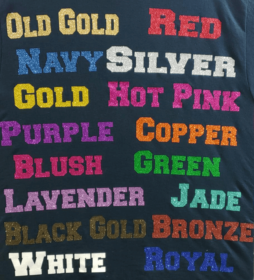 What Glitter Heat Transfer Vinyl will Look Good on White and Black Shirts?