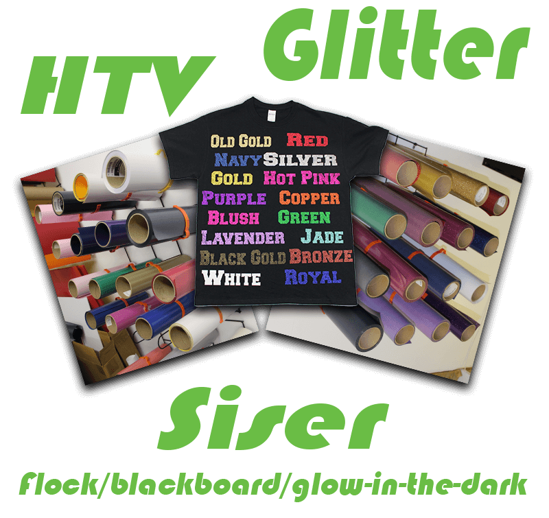 Silver Siser Glitter Heat Transfer Vinyl (HTV) (Bulk Rolls)