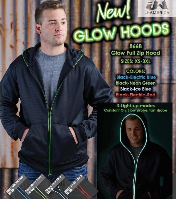 Glow Hoodies from J America Now Available!