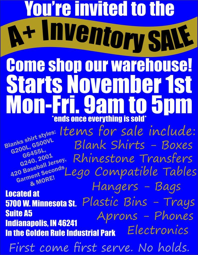 warehouse clearance sale