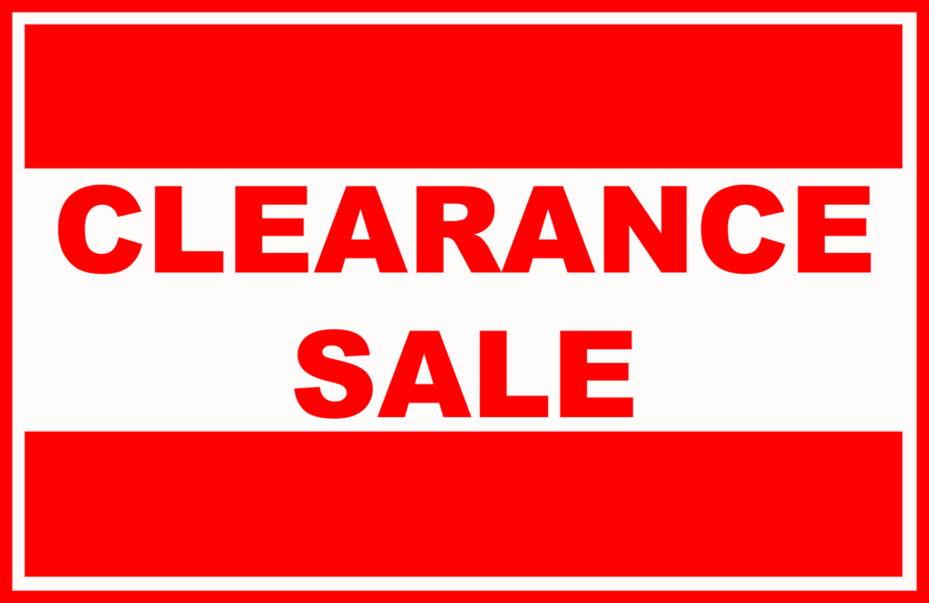 clearance sale